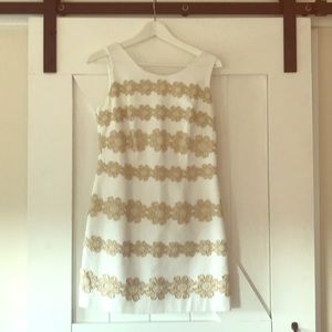 Lily Pulitzer white and gold mini dress